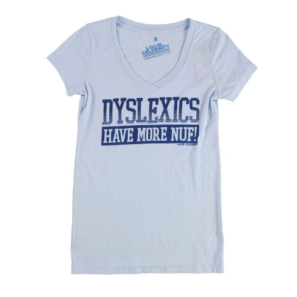 Local Celebrity Womens Dyslexics Graphic T-Shirt, NWT